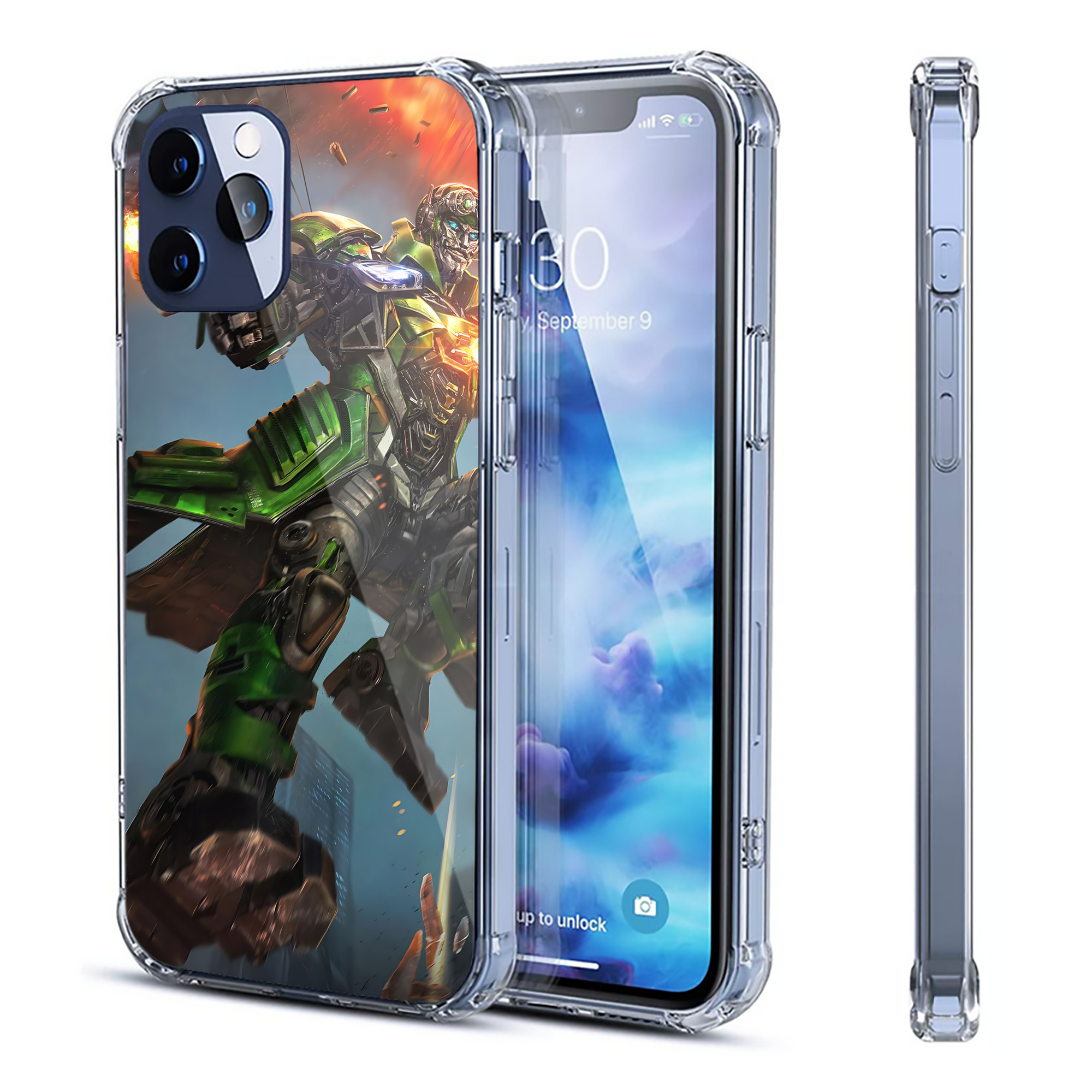 （画像用） Transformers トランスフォーマー 【iPhone 12シリーズ対応】透明スマホケース（クリアソフトケース）